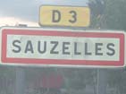 Marc and Sauzelles City sign (W.S.W. from Mijault).